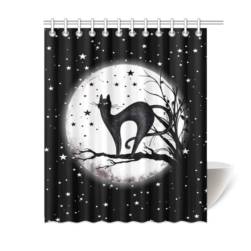 Modern and Waterproof Unicorn Horse Shower Curtain - Transform Your Bathroom into an Enchanted Forest.