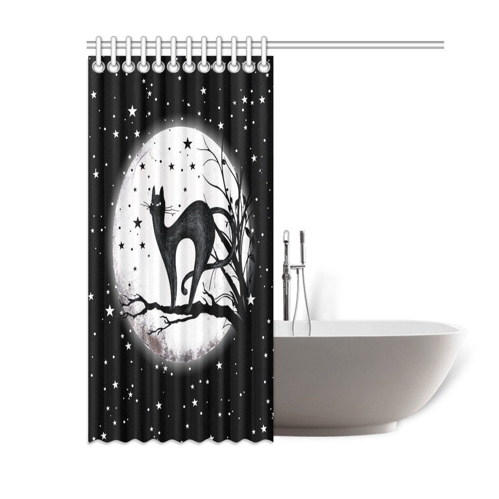 Modern and Waterproof Unicorn Horse Shower Curtain - Transform Your Bathroom into an Enchanted Forest.