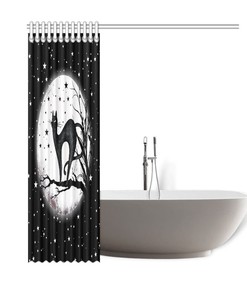 Modern and Waterproof Unicorn Horse Shower Curtain - Transform Your Bathroom into an Enchanted Forest.