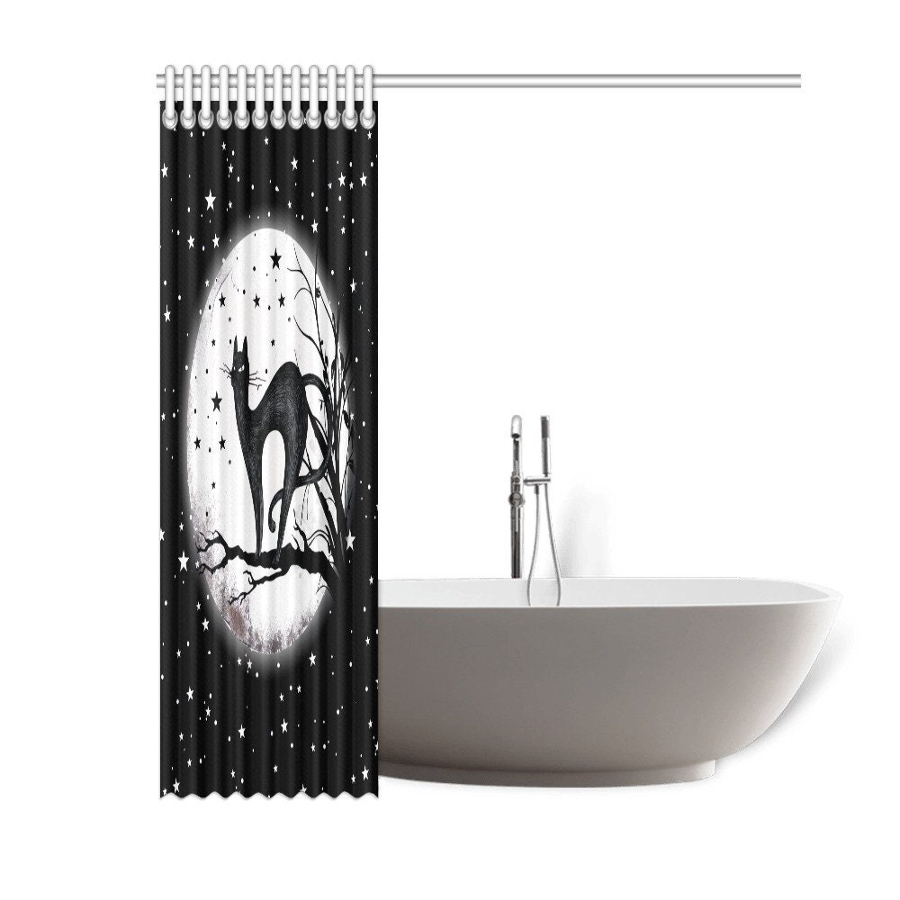 Modern and Waterproof Unicorn Horse Shower Curtain - Transform Your Bathroom into an Enchanted Forest.