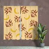 Monkey Theme Curtain Panels For Kids Room With Animal Design, Brown And Yellow Window Curtains