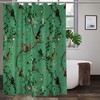 Monkey World Green Fabric Shower Curtain for Bathroom