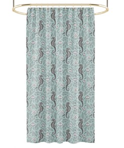 Monochrome Seafoam Royal Reef Shower Curtain in 3 Sizes - Beautiful Bathroom Decor