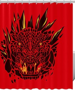 Monster Dino Shower Curtain For A Fun Bathtub Experience