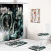 Monster Octopus Sea Ocean Print Shower Curtain for Bathroom