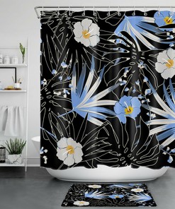 Monstera Leaf Tropical Shower Curtain for a Nature-inspired Bathroom Decor