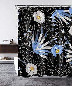 Monstera Leaf Tropical Shower Curtain for a Nature-inspired Bathroom Decor