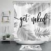 Monstera Palm Leaf Print Shower Curtain For A Tropical Bathroom