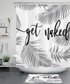 Monstera Palm Leaf Print Shower Curtain For A Tropical Bathroom