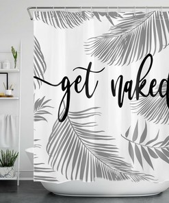 Monstera Palm Leaf Print Shower Curtain For A Tropical Bathroom