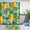 Monstera and Pineapple Print Tropical Shower Curtain for a Touch of the Tropics