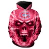 Montreal Canadianiens 3D Skull Smoke Hoodie - 3D Printed Hoodies