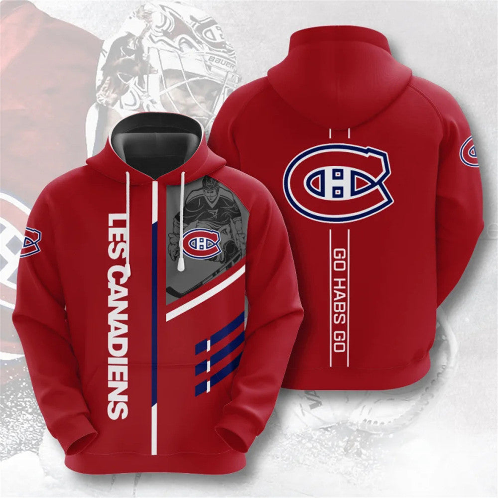 Montreal Canadianiens Go Habs Go 3D Hoodie - Gifts For Father Day