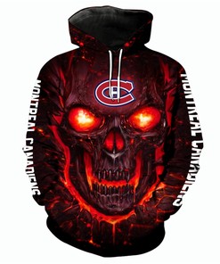 Montreal Canadiens Halloween Skulls Pullover 3D Hoodie - All Over Print Hoodies For Women