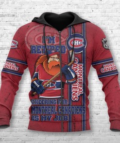Montreal Canadiens I'M Retired 3D Hoodie - Mens 3D Hoodies