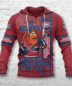 Montreal Canadiens I'M Retired 3D Hoodie - Mens 3D Hoodies