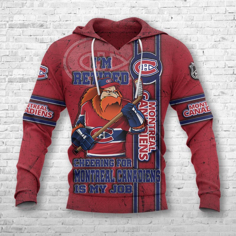 Montreal Canadiens I'M Retired 3D Hoodie - Mens 3D Hoodies