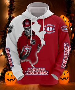 Montreal Canadiens Skull Graphic 3D Hoodie - 3D Hoodies With Zippers