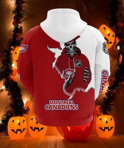 Montreal Canadiens Skull Graphic 3D Hoodie - 3D Hoodies With Zippers