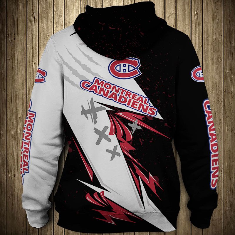 Montreal Canadiens Thunder Design 3D Hoodie Pullover - Gifts For Men