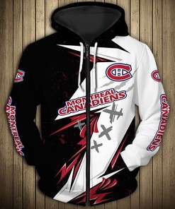 Montreal Canadiens Thunder Design 3D Hoodie Pullover - Gifts For Men