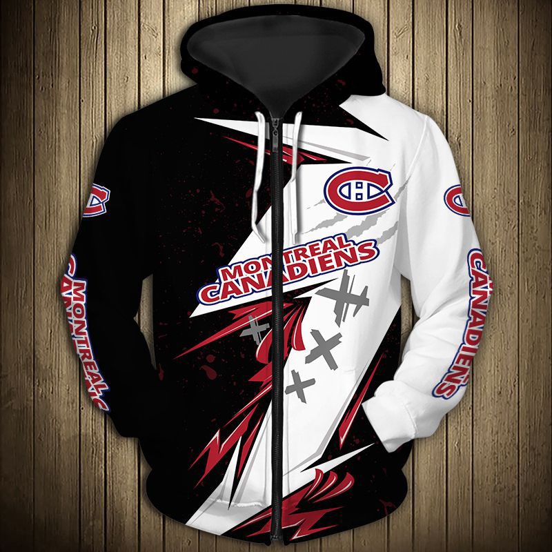 Montreal Canadiens Thunder Design 3D Hoodie Pullover - Gifts For Men