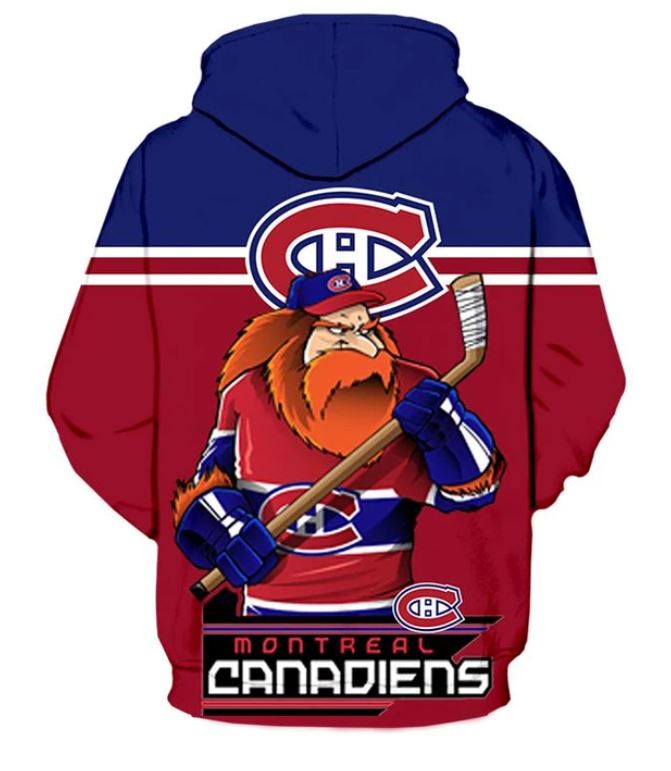 Montreal Canadiens Ultra-Cool 3D Hoodie Long Sleeve - 3D Hoodies With Zippers