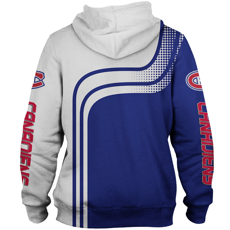 Montreal Canadiens With Hooded Long Sleeve 3D Hoodie - All Over Print Zip Up Hoodie Men