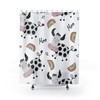 Moo Moo Cows and Rainbows Shower Curtain for Farmhouse Bathroom Decor