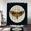 Moon Death Moth Gothic Shower Curtain