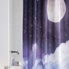 Moon Galaxy Fabric Shower Curtain: Celestial Bathroom Dcor with Clouds, Stars, and Planets