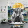 Moon Mountain Highland Farm Cow Print Shower Curtain, Perfect for Your Rustic Bathroom Decor