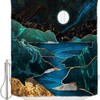 Moon Mountain Shower Curtain For An Outdoorsy Bathroom Decoration