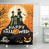 Moon Night Castle Pumpkin For Happy Halloween Shower Curtain Set