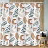 Moon Pendant Bohemian Art Botanical Leaf Shower Curtain