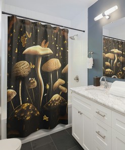 Moon Phases Bohemian Bathroom Decor Shower Curtain