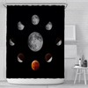 Moon Phases Lack Black Shower Curtain For A Celestial Bathroom