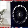 Moon Print Fabric Shower Curtain - Waterproof for Bathroom Covering Decor