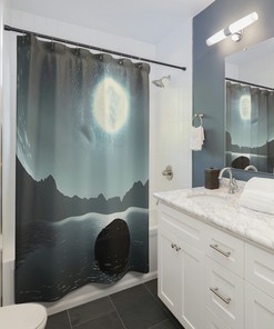 Moon Shower Curtain: Celestial Bathroom Dcor with a Touch of Enchantment
