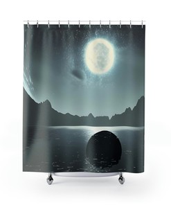 Moon Shower Curtain: Celestial Bathroom Dcor with a Touch of Enchantment