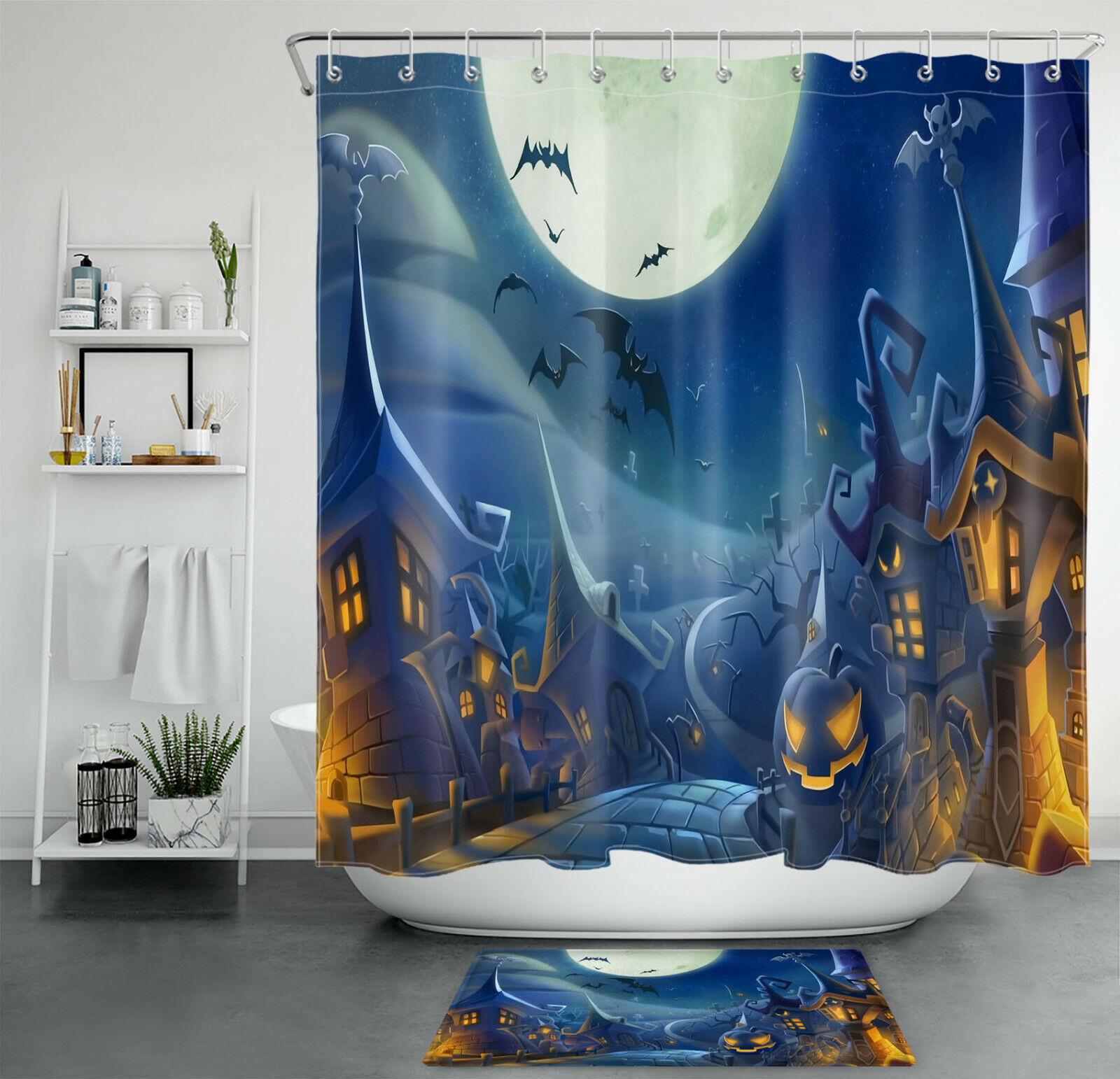 Moon Shower Curtain For Celestial Bathroom Decor