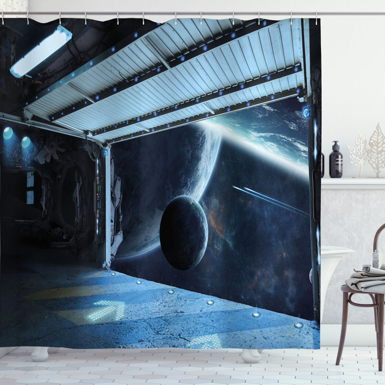 Moon Shower Curtain For Celestial Bathroom Design