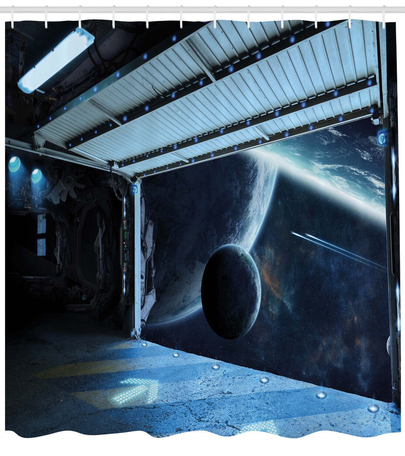 Moon Shower Curtain For Celestial Bathroom Design - Image 2