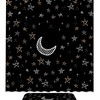 Moon Star Night Shower Curtain for Celestial Bathroom Decor with a Travel Theme.