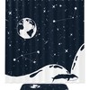 Moon Star Sky Whale Printed Bathroom Tub Set With Waterproof Fabric Shower Curtain