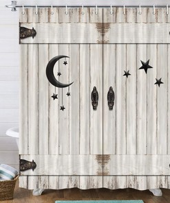 Moon Stars Door Fairy Tales Animes Vintage Shower Curtain