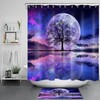 Moon Tree Shower Curtain - Fantasy Night Sky Bathroom Accessory