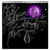 Moon Vampire Bats Black Purple Gothic Goth Shower Curtain