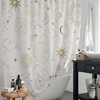 Moon and Star Constellation Print Shower Curtain - Celestial Bathroom Decor