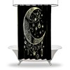 Moon and Stars Landscape Printed Waterproof Shower Curtain for Starry Night Bathroom Decor